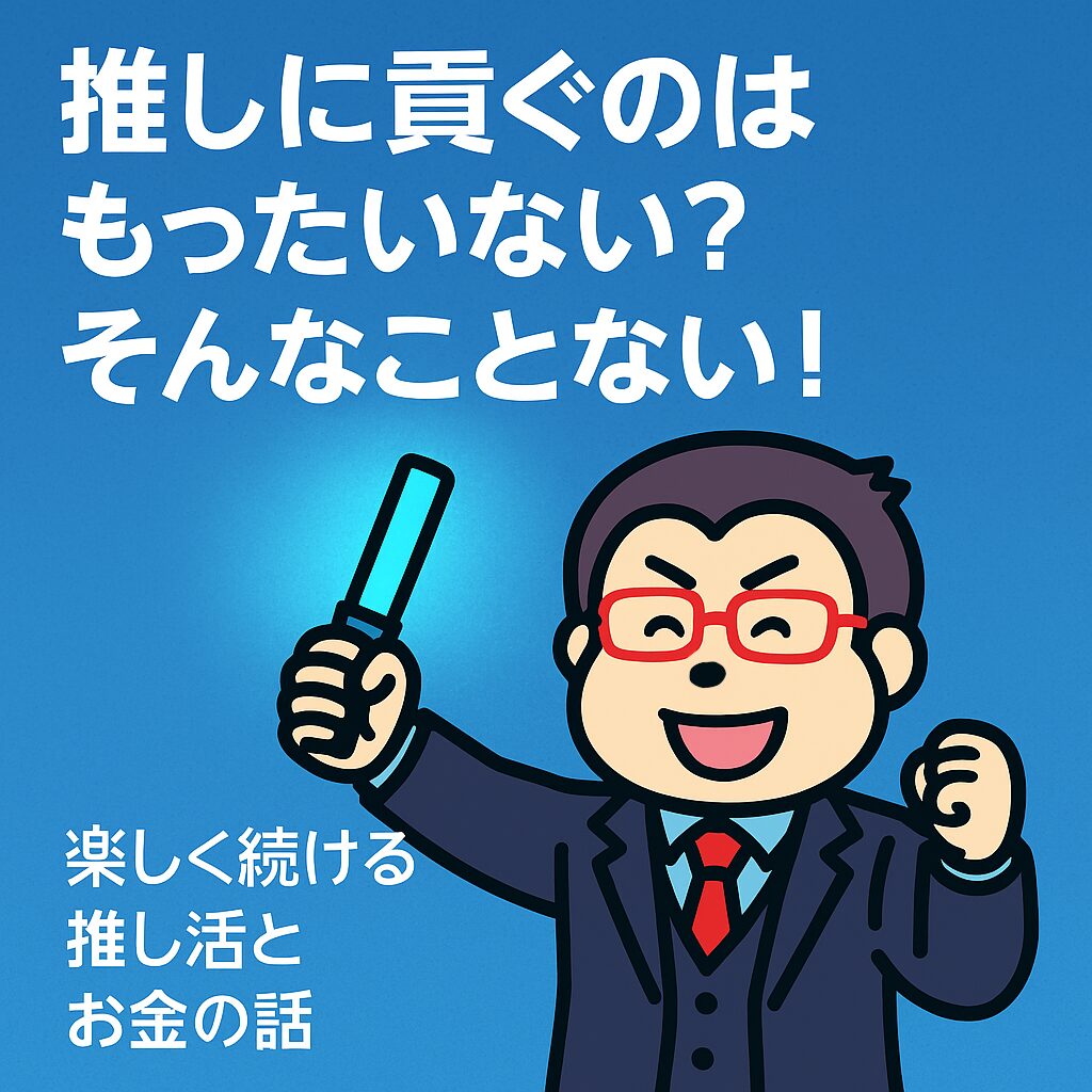 推しに貢ぐのはもったいない？そんなことない！